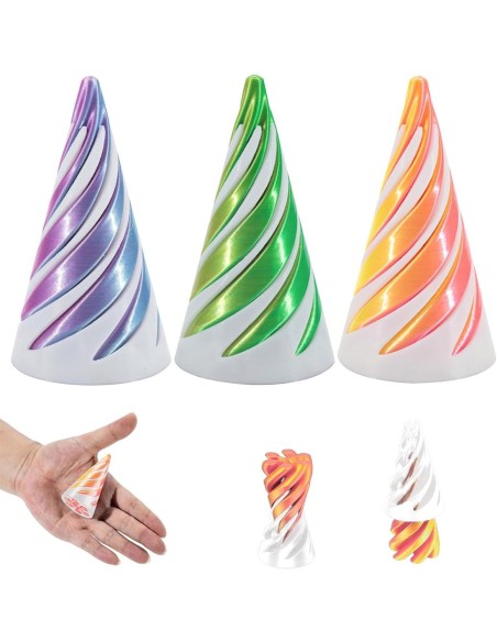 Sukamas antistresinis žaislas piramidė „3D Cone Fidget“