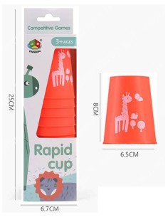 Greitojo puodelių dėliojimo žaidimas „Fanxin Rapid Cup“ (12 vnt.) 2