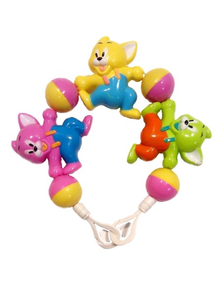Pakabinamas barškutis-girlianda vežimėliui ir lovytei „Gyvūnai“ (44 cm)