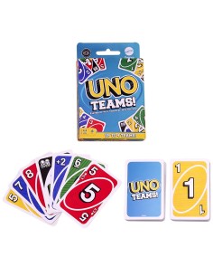 Kortų žaidimas vakarėliams ir šeimai „UNO Teams!“ 2