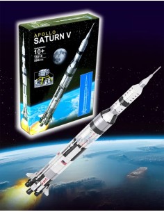 Konstruktorius „KING Apollo Saturn V“ raketa (18018, 586 detalių)