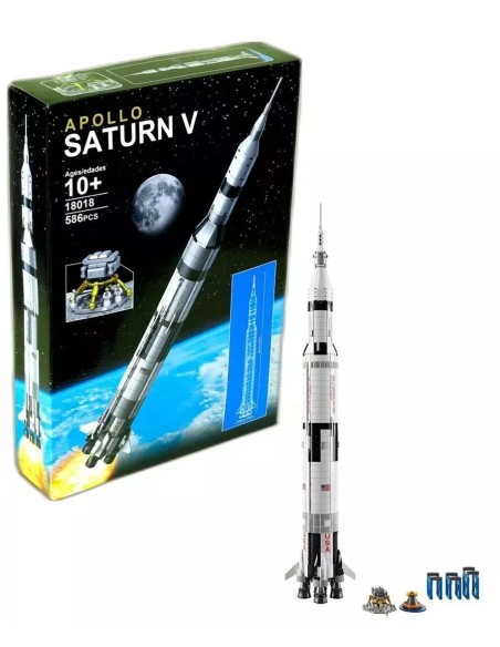 Konstruktorius „KING Apollo Saturn V“ raketa (18018, 586 detalių)