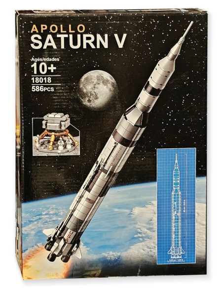Konstruktorius „KING Apollo Saturn V“ raketa (18018, 586 detalių)