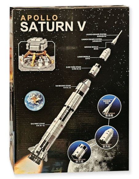 Konstruktorius „KING Apollo Saturn V“ raketa (18018, 586 detalių)