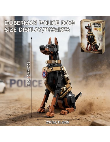 Kolekcinis taktinio dobermano modelis-skulptūra suaugusiems (1376 vnt.)