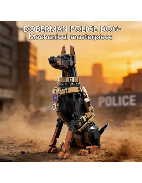 Kolekcinis taktinio dobermano modelis-skulptūra suaugusiems (1376 vnt.)