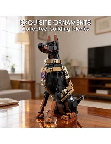 Kolekcinis taktinio dobermano modelis-skulptūra suaugusiems (1376 vnt.)