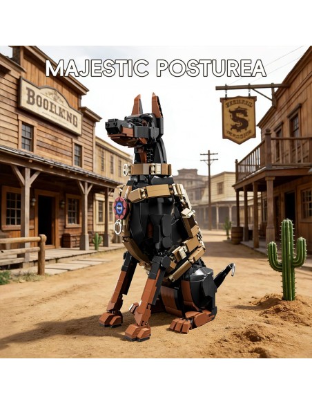 Kolekcinis taktinio dobermano modelis-skulptūra suaugusiems (1376 vnt.)