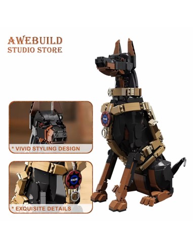 Kolekcinis taktinio dobermano modelis-skulptūra suaugusiems (1376 vnt.)