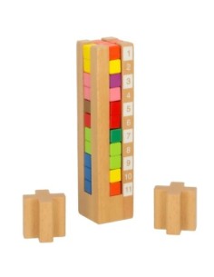 Montessori medinės kaladėlės dėlionė spalvingos 2