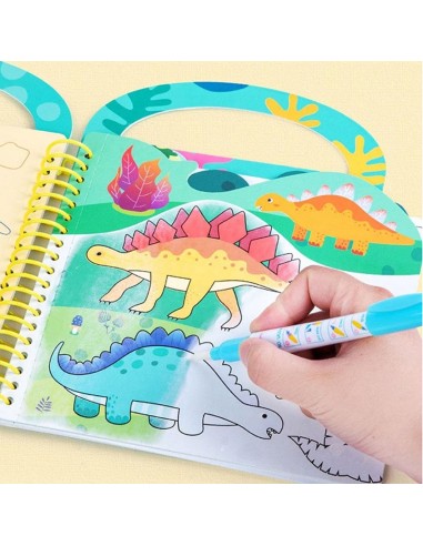 Vandens spalvinimo knygelė vaikams „Dinozaurai“ (14 psl.)