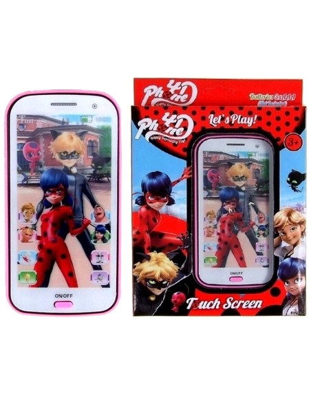 Edukacinis muzikinis telefonas vaikams su 3D ekranu (Miraculous)