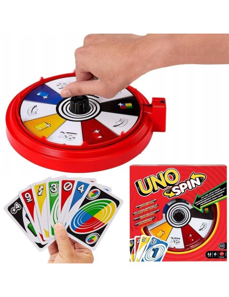 „UNO Spin“ kortų žaidimas šeimai ir draugams (112 kortų)