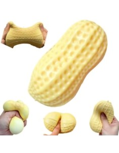 Minkomas antistresinis žaislas „Food Squishy Peanut“ vaikams ir suaugusiems