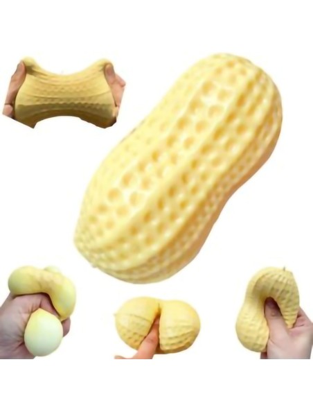 Minkomas antistresinis žaislas „Food Squishy Peanut“ vaikams ir suaugusiems