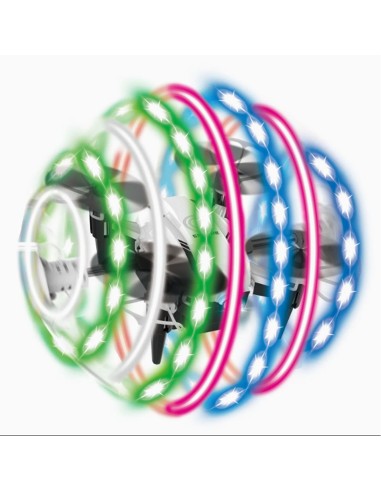 Mini kvadrokopteris-dronas su RGB šviesomis ir aukščio palaikymu