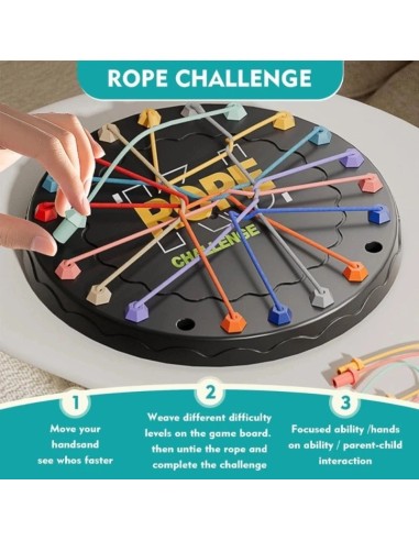Loginis ir miklumo žaidimas „Rope Unite Challenge“ vaikams ir šeimai