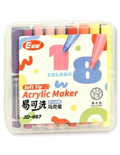 Akriliniai flomasteriai 12 spalvų "Acrylic Markers" 2