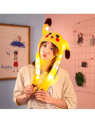 Šviečianti Pikachu kepurė vaikams su oro pagalvėlėmis letenose
