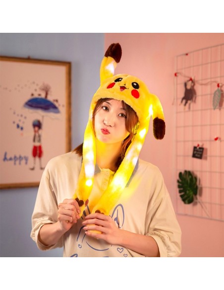 Šviečianti Pikachu kepurė vaikams su oro pagalvėlėmis letenose
