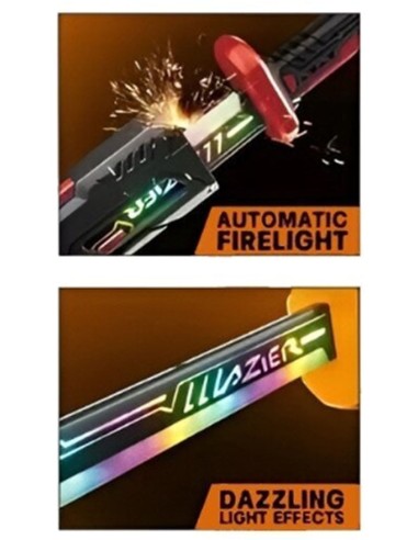 Žaislinis šviečiantis kardas „Starlight Battle Blade“ su dėklu
