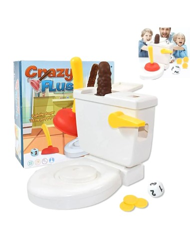 Linksmas reakcijos žaidimas vaikams „Crazy Flush“ su iššokančiu kakiu