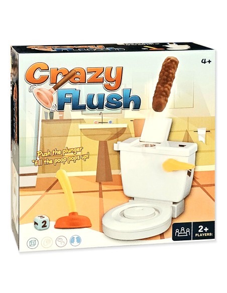 Linksmas reakcijos žaidimas vaikams „Crazy Flush“ su iššokančiu kakiu