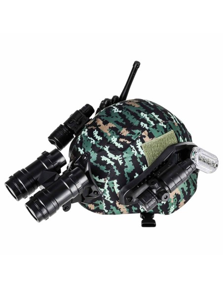 Kareivio rinkinys su šalmu, racija ir žiūronais