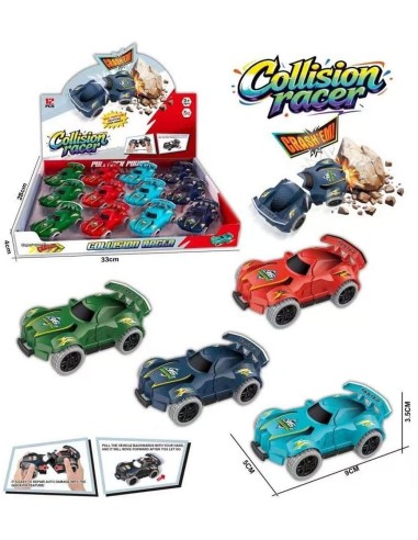 Deformuojama mašinėlė vaikams „Collision Racer“ (patrauk ir paleisk)