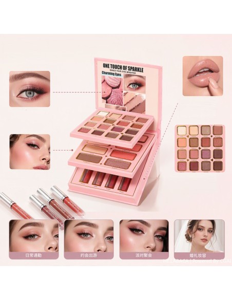 Vaikiškos kosmetikos rinkinys-paletė „Beauty Glow: One Touch of Sparkle“