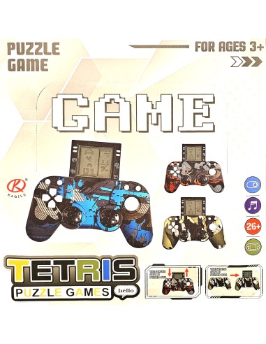 Žaidimų pultelio dizaino delninis „Tetris“ žaidimas su kamufliažu