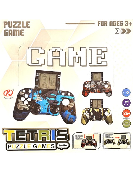 Žaidimų pultelio dizaino delninis „Tetris“ žaidimas su kamufliažu