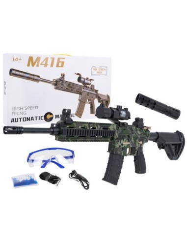 Šratasvydžio šautuvas M416 su hidrogelio kamuoliukais