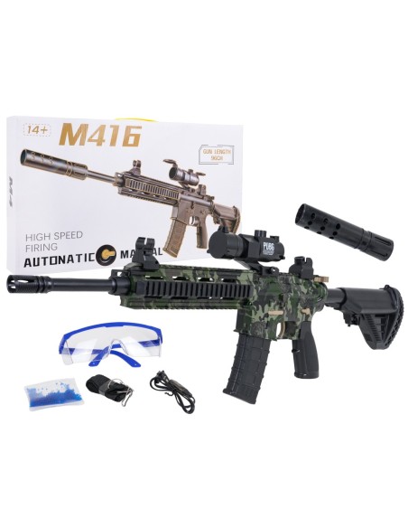 Šratasvydžio šautuvas M416 su hidrogelio kamuoliukais