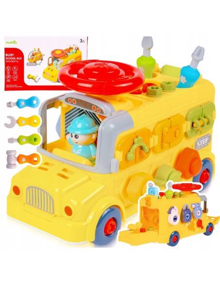 Sensorinis Montessori autobusas mažyliams 60 el.