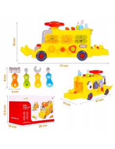 Sensorinis Montessori autobusas mažyliams 60 el. 2