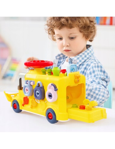 Sensorinis Montessori autobusas mažyliams 60 el.
