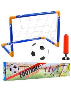 Nešiojamas futbolo vartų rinkinys su kamuoliu