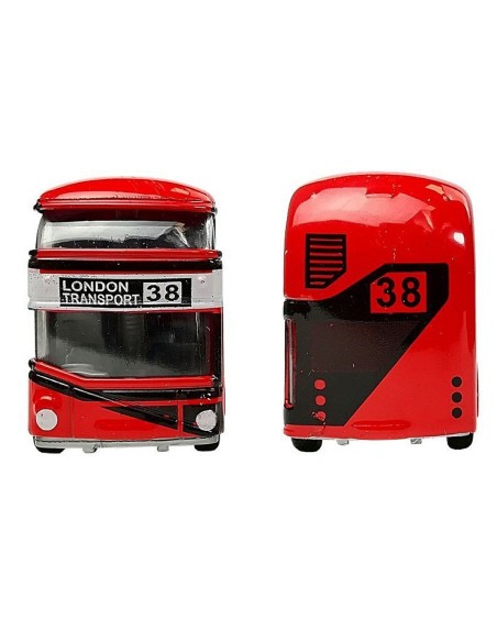 Metalinis žaislinis dviaukštis autobusas „Modern City“ (9 cm)