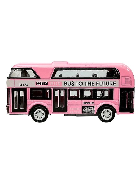 Metalinis žaislinis dviaukštis autobusas „Modern City“ (9 cm)