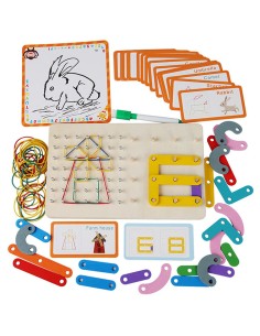 Montessori Nail Board piešimas su gumom