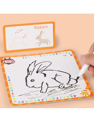 Montessori Nail Board piešimas su gumom