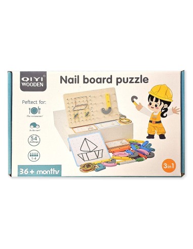 Montessori Nail Board piešimas su gumom