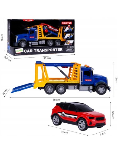 Vilkikas su sportiniu automobiliu, šviesa ir garsas