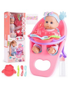 Lėlė „Baby Sweet Love" su kėdute ir priedais, 26 cm