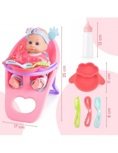 Lėlė „Baby Sweet Love" su kėdute ir priedais, 26 cm
