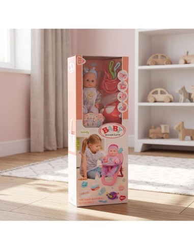 Lėlė „Baby Sweet Love" su kėdute ir priedais, 26 cm