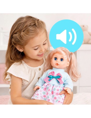 Kalbanti kūdikio lėlė su priedais, 23 cm