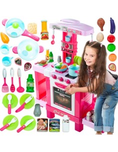 Indukcinė vaikiška virtuvė „Little Chef", rožinė