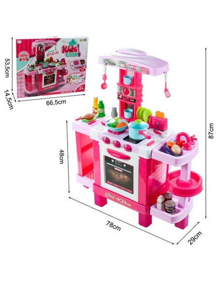 Indukcinė vaikiška virtuvė „Little Chef", rožinė